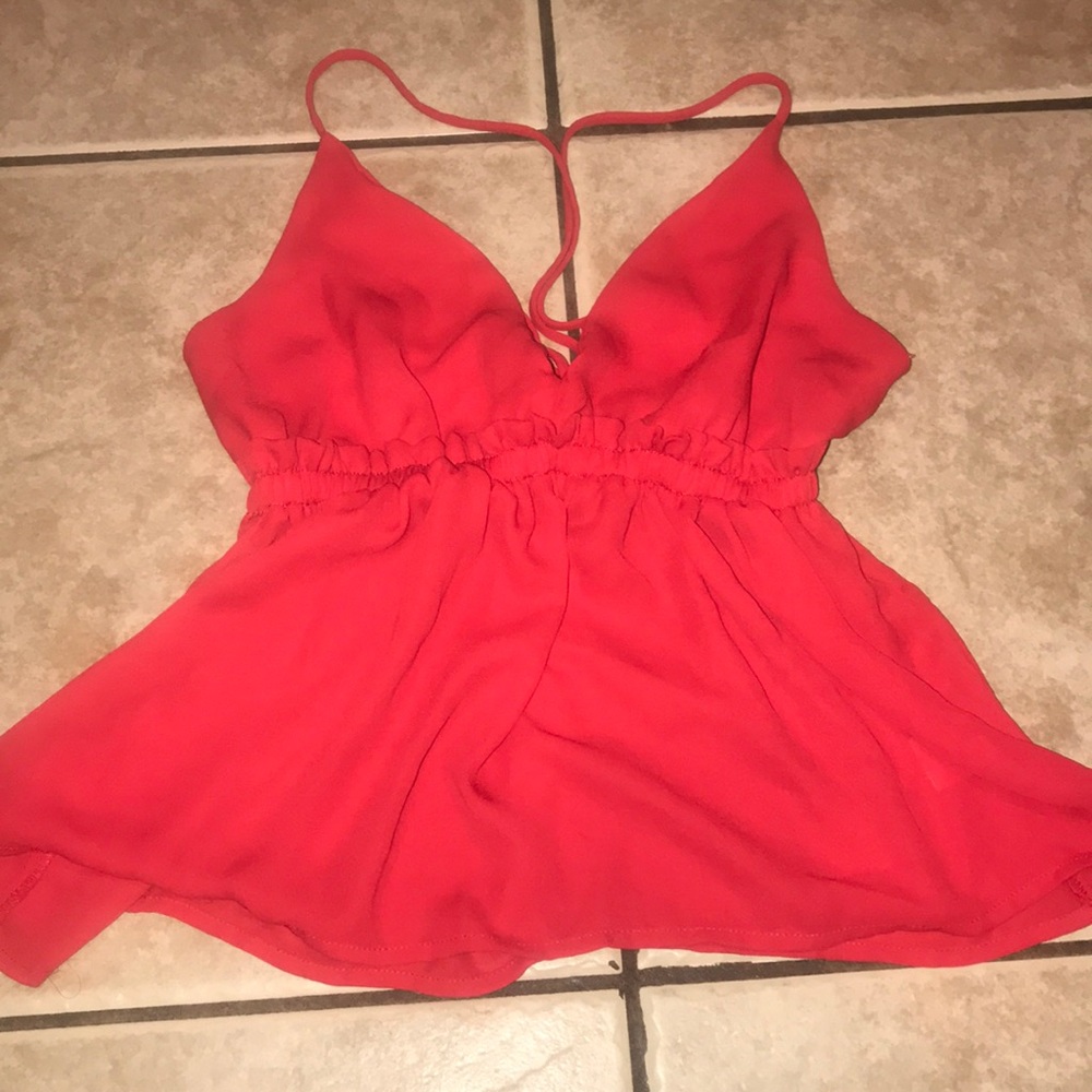 Red tank top